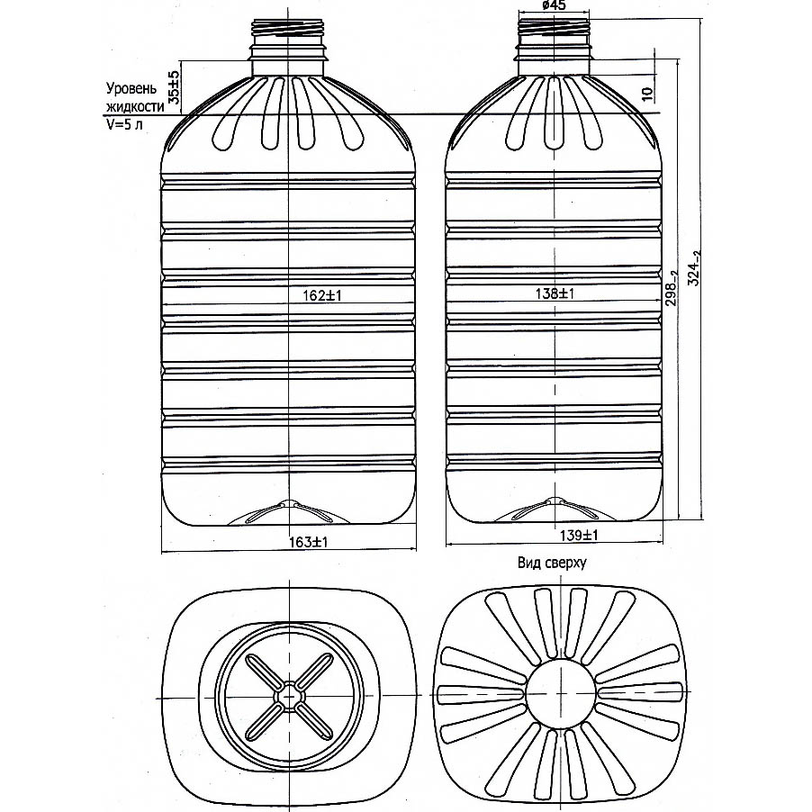 Размеры 5 литровой бутылки. Чертеж бутылки ПЭТ 5л. Бутылка ПЭТ 5л Размеры. Габариты ПЭТ 5л. 1,5л ПЭТ Размеры.